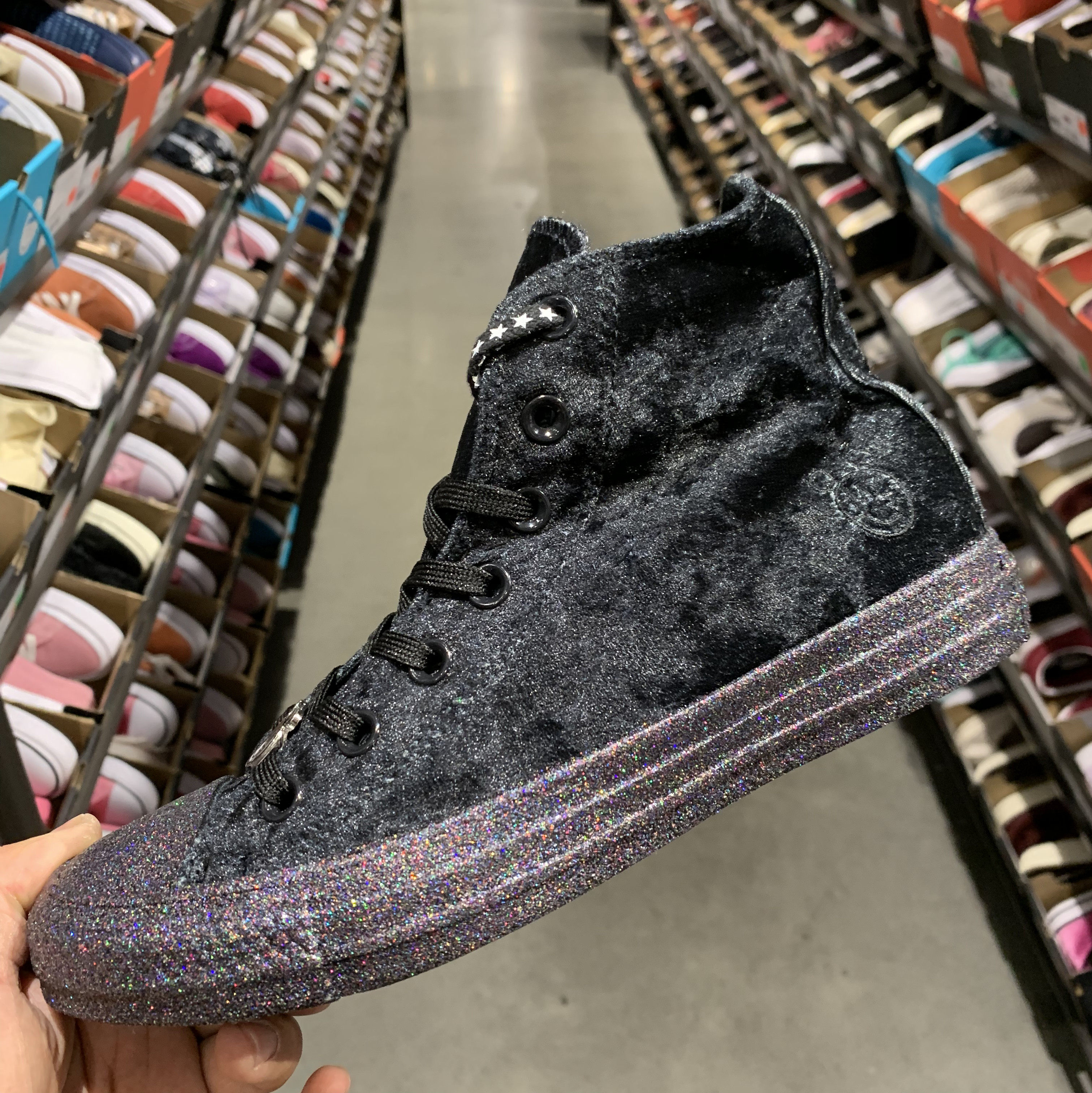 美国直邮匡威converse麦莉联名miley麦粒天鹅绒高低帆布鞋