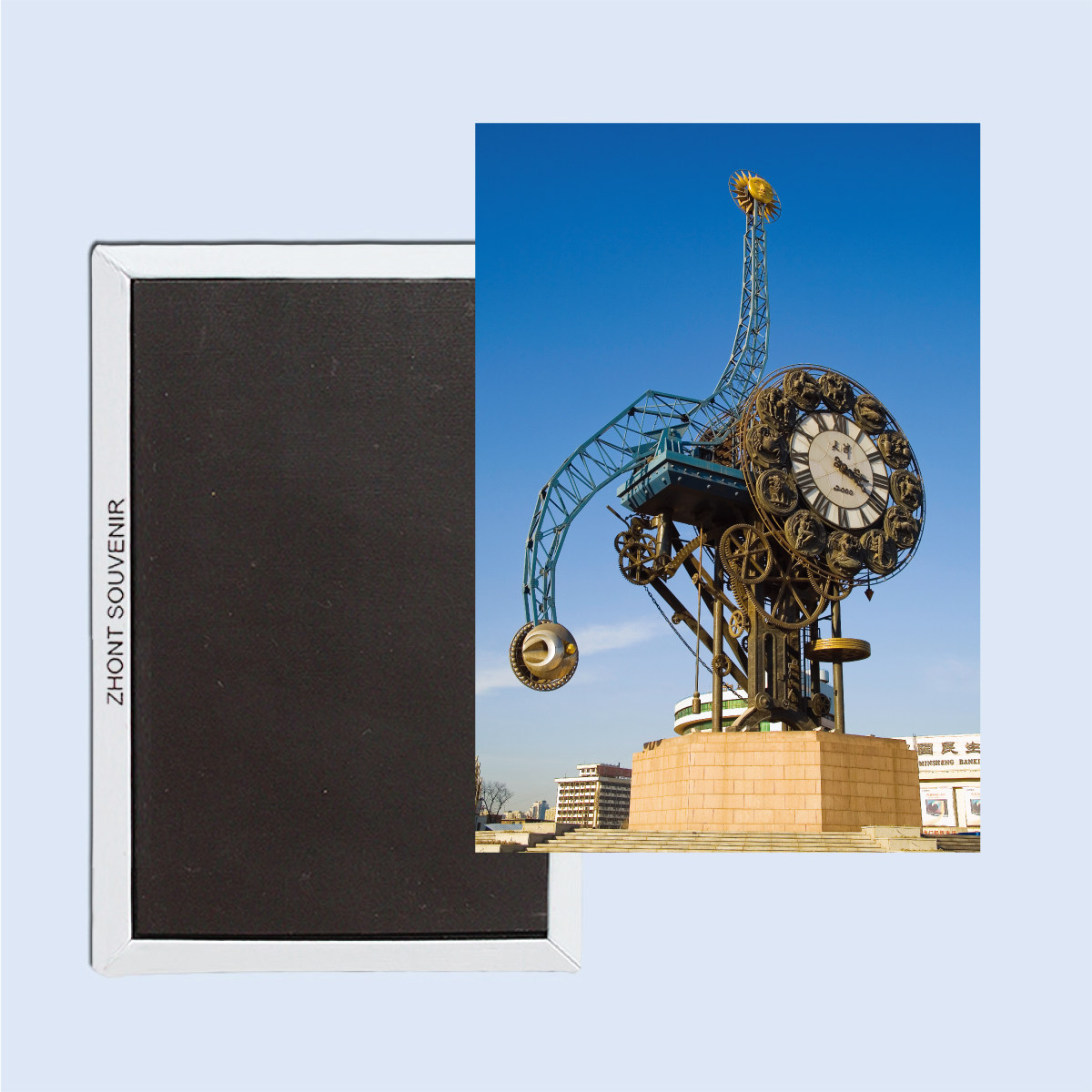 中国天津世纪钟城市雕塑地标5601磁性冰箱纪念品冰箱磁性贴