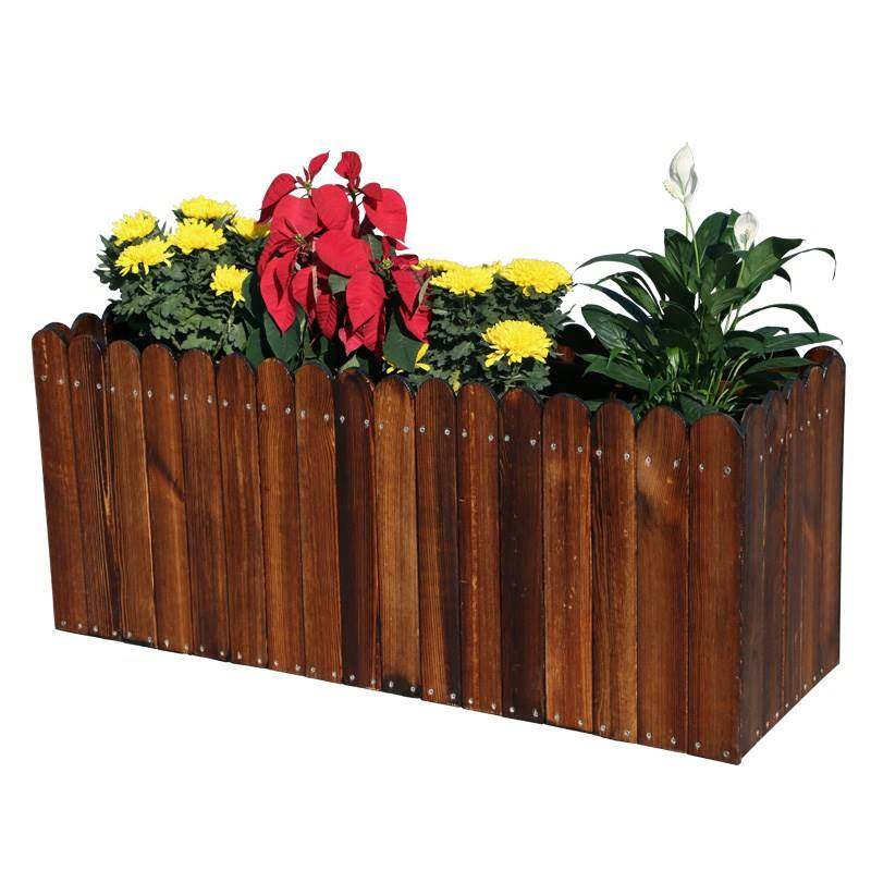 防腐盆景阳台高阳台大型户外木花箱绿植家用加大花盆