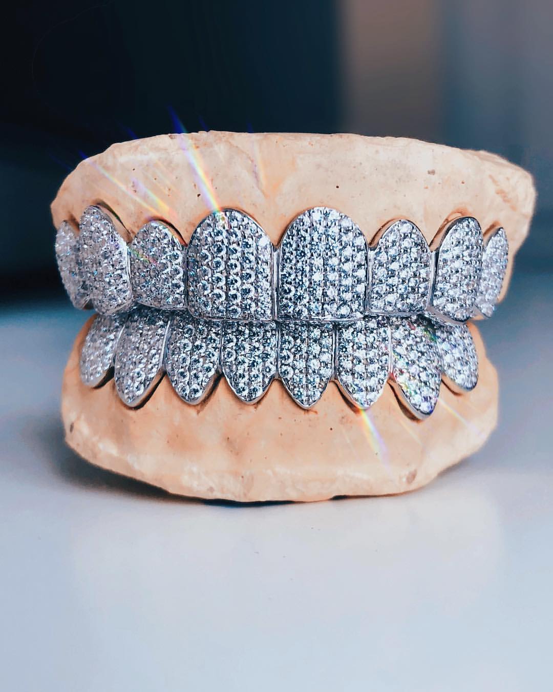 嘻哈牙套钻石定制纯银hiphopgrillz其它首饰