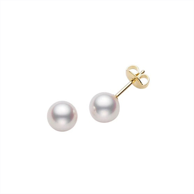 日本专柜代购mikimoto御木本akoya海水珍珠耳钉小灯泡耳环18k金