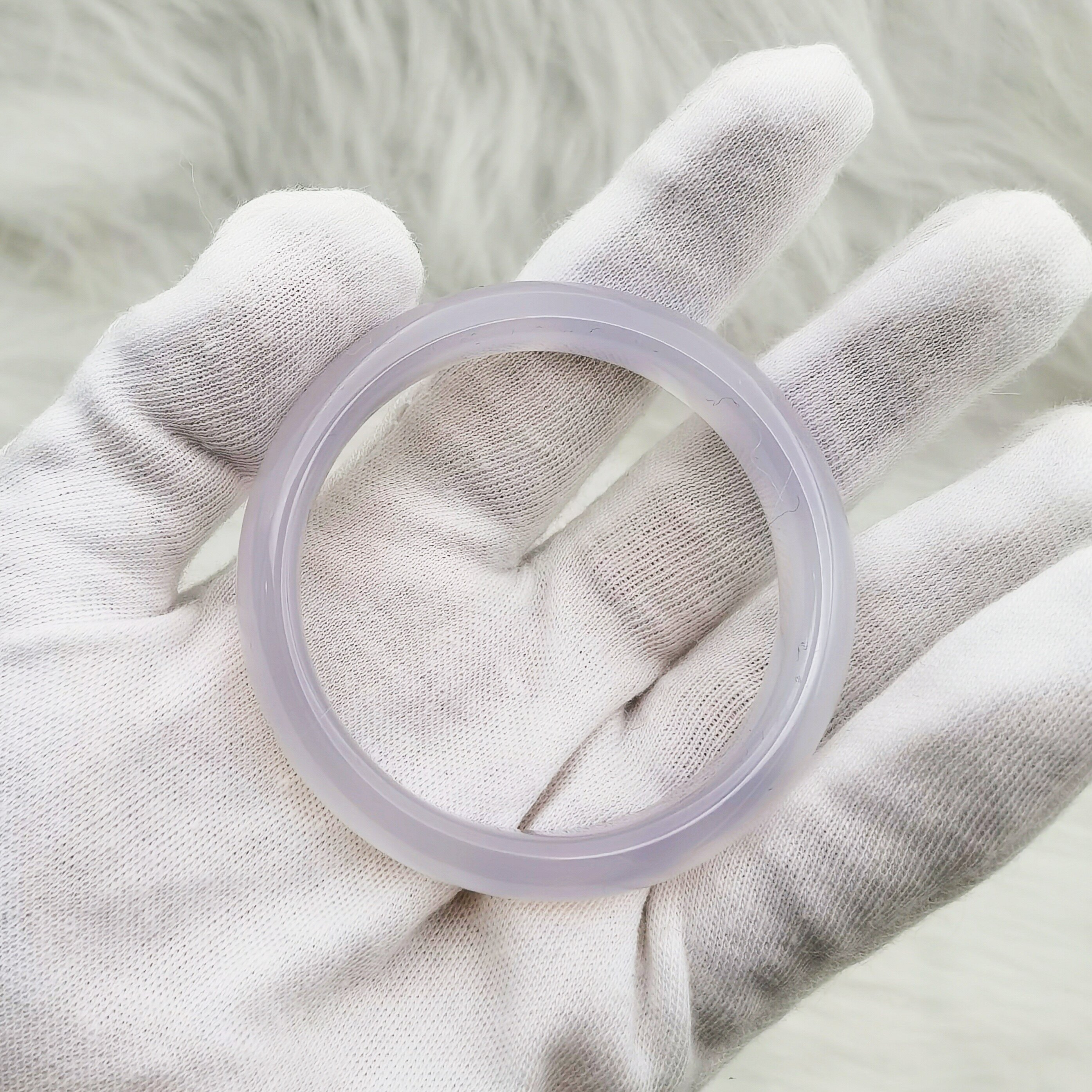 天然冰飘新疆玛瑙玉髓白冰飘手镯仙女气质显白手镯