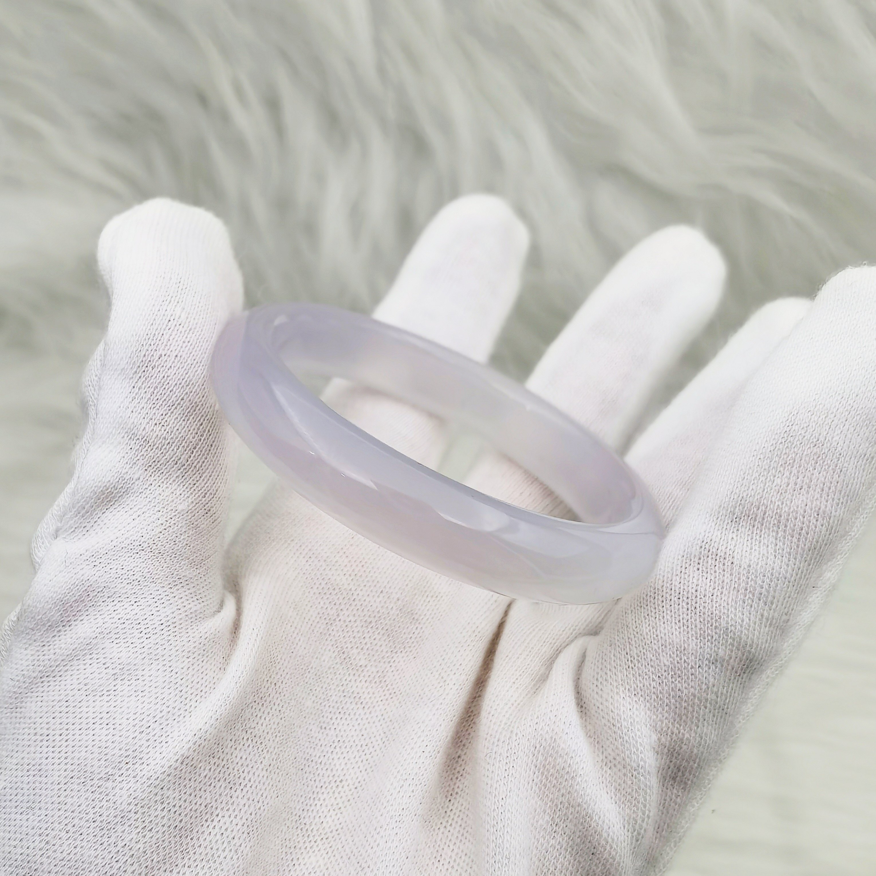 天然冰飘新疆玛瑙玉髓白冰飘手镯仙女气质显白手镯