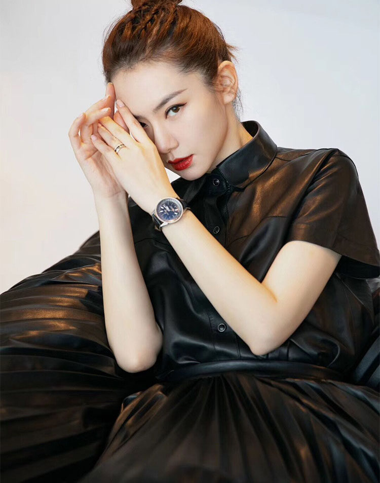 小羊皮短袖衬衫女明星同款帅气进口羊皮真皮皮衣皮衣