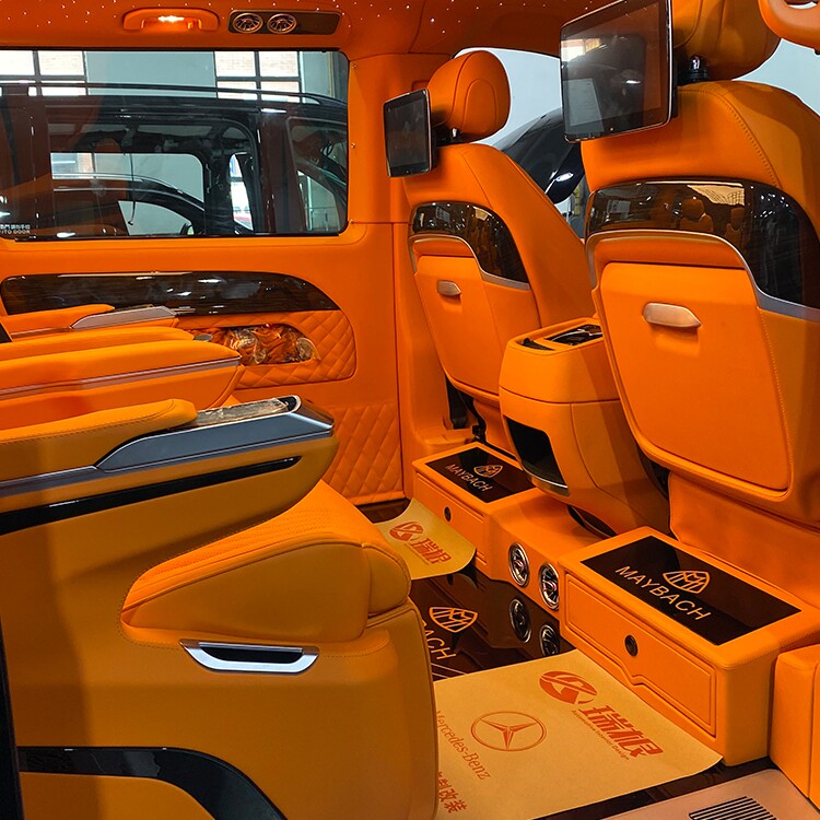 奔驰威霆v260航空真皮座椅改装沙发商务汽车内饰改装翻新