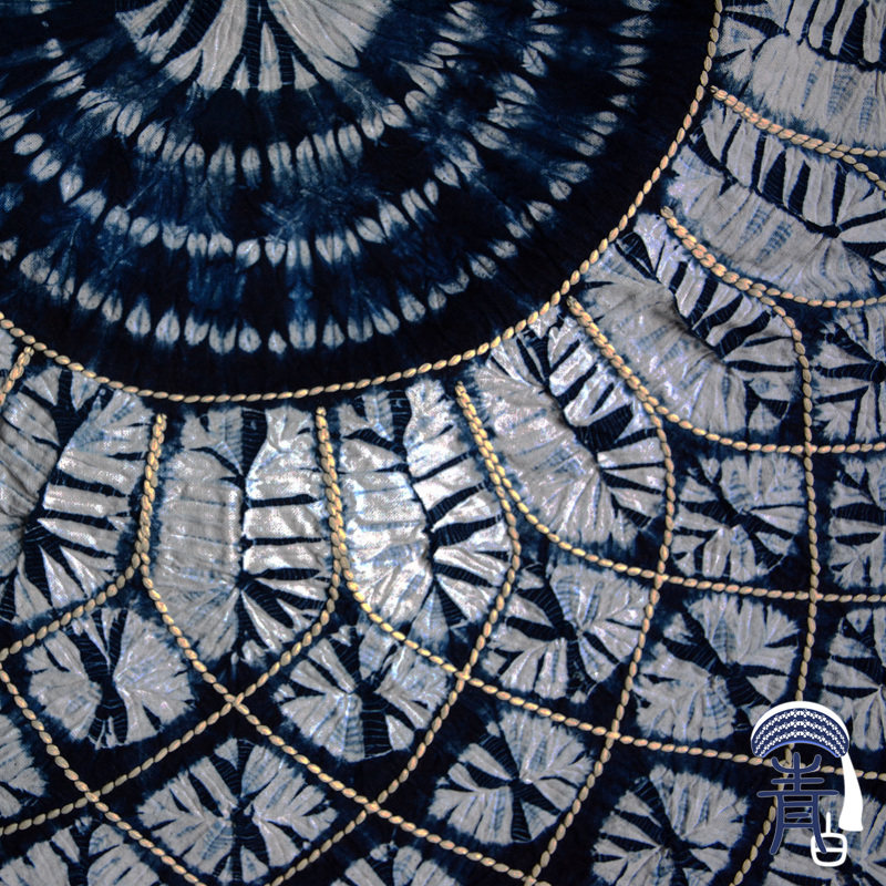 云南少数民族特色手工艺品大理周城青白扎染纯棉餐台白族扎染