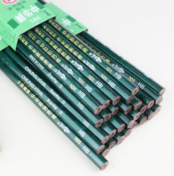 铅笔正品特价中华华牌hb2h木制专业素描绘图铅笔
