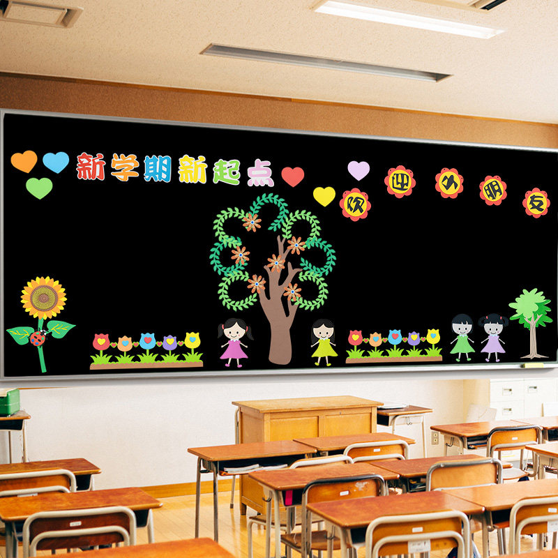 幼儿园环创主题黑板报墙贴装饰eva泡沫小学教室软装墙贴