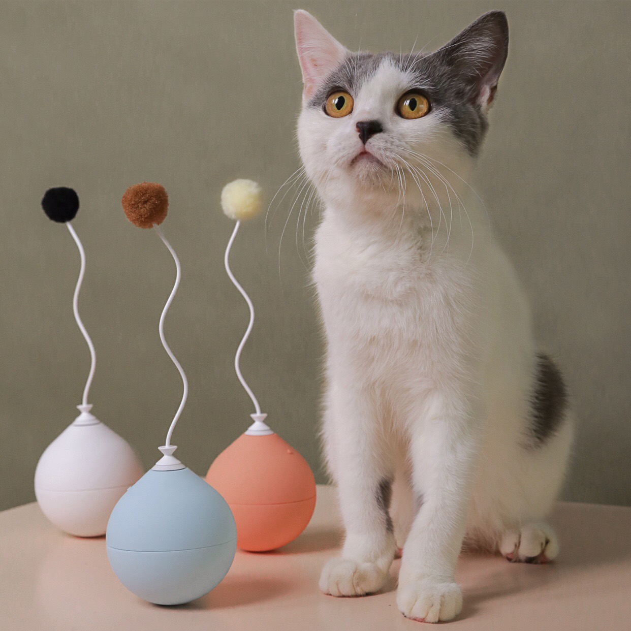 逗猫玩具pidan官方电动猫不倒翁自动互动逗猫棒