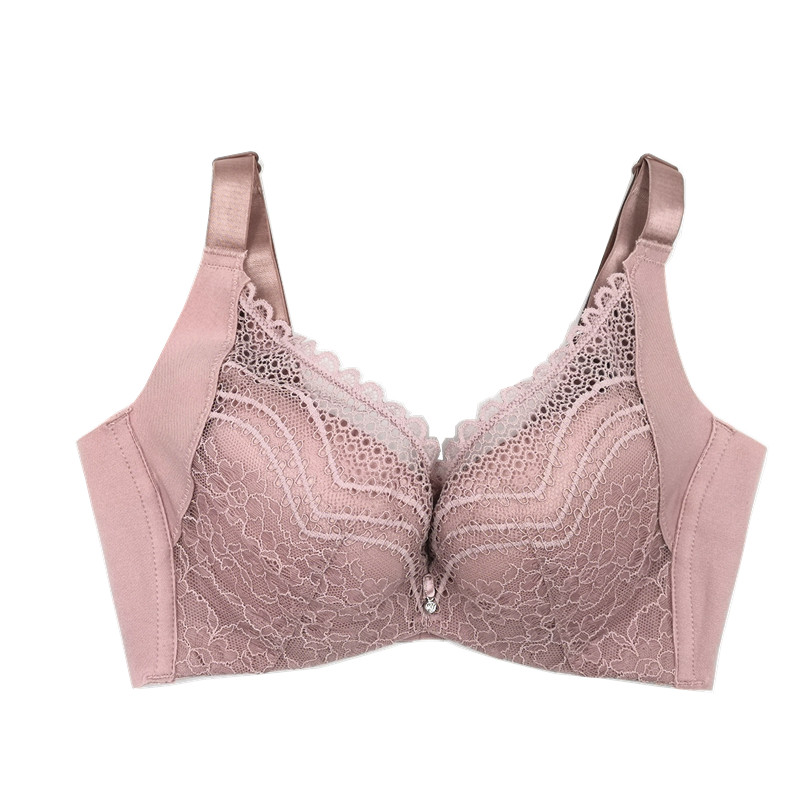 奥杰中厚透气感棉聚拢钢圈软钢加宽下垂乳防文胸