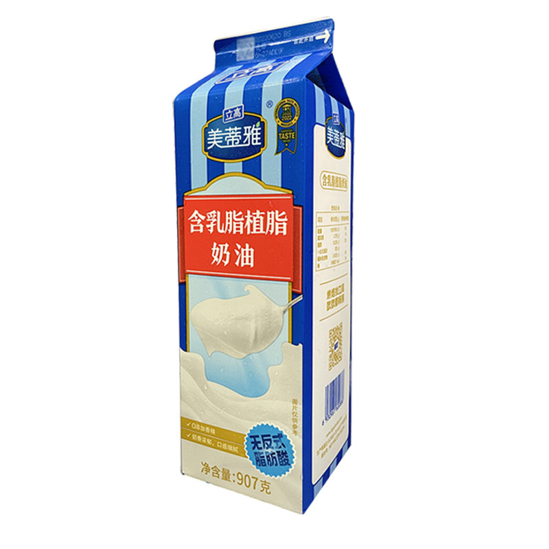 植脂奶油立高美蒂雅乳脂1kg12瓶鲜奶混合蛋糕奶油