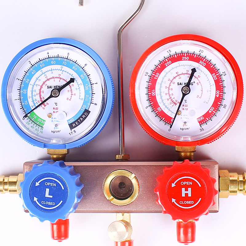 汽车家用空调加氟表雪种压力表冷媒双表r12r134ar410空调配件