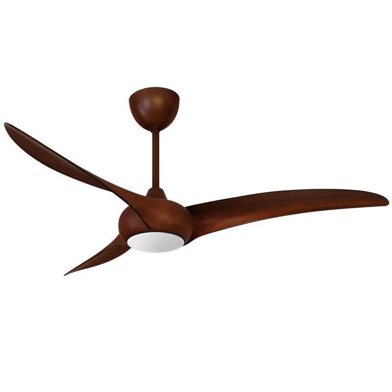 北欧白色三叶木纹吊扇现代简约遥控dc变频led吊扇