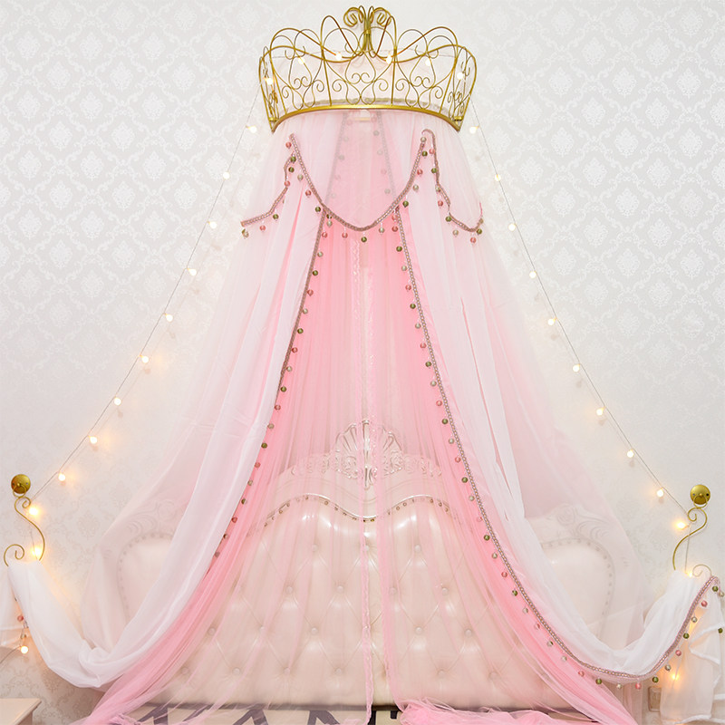 欧式公主床头装饰床幔纱帘床帘儿童吊顶纱幔床幔