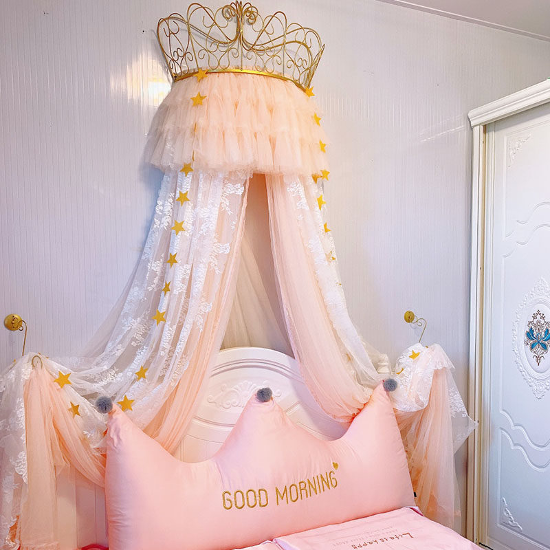 幔纱少女心床公主床头纱帐法式宫廷装饰欧式床幔