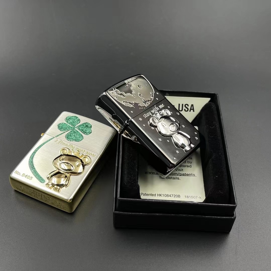 zippo之宝打火机日版正品皇冠小熊愿望幸运草孤独zippo