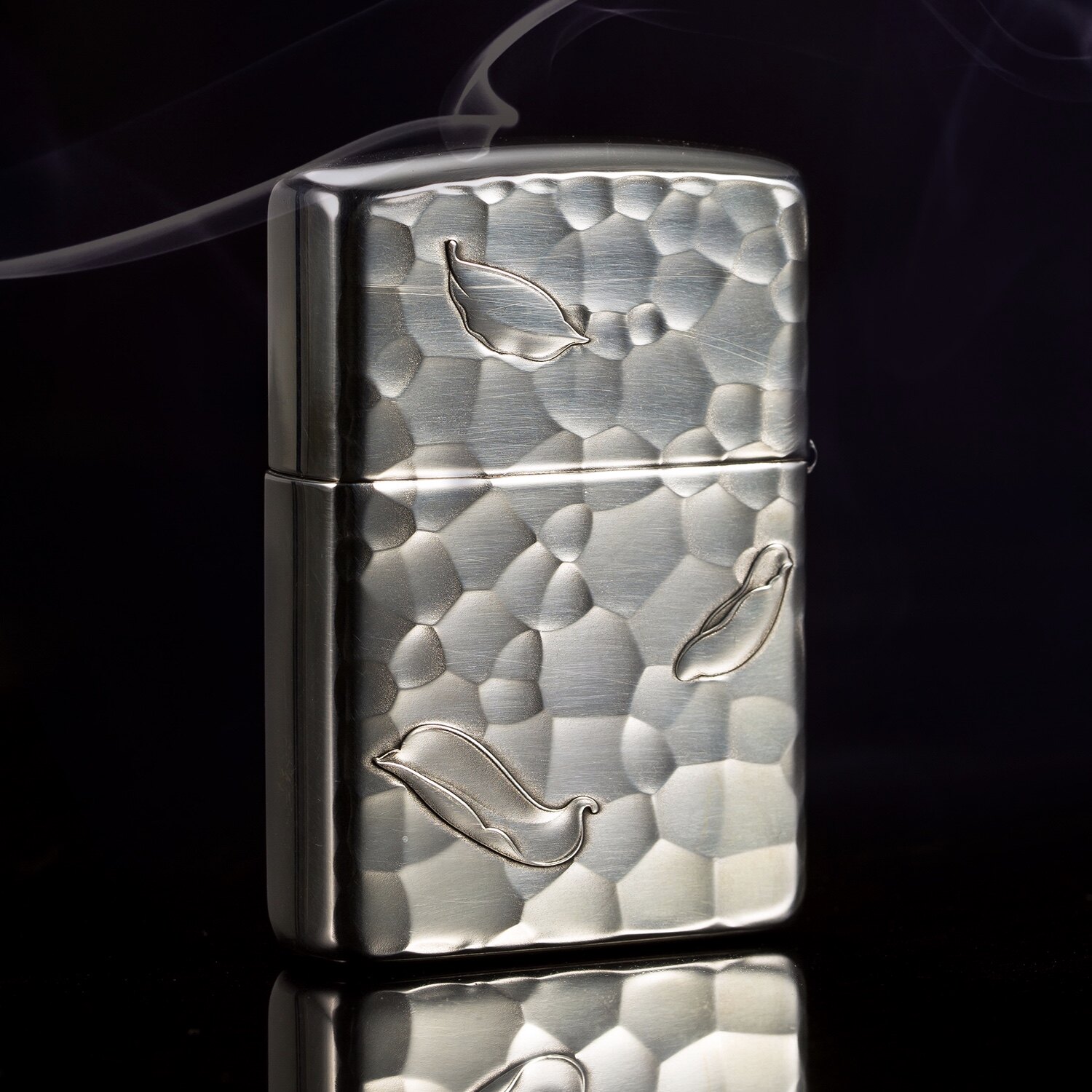 zippo之宝煤油打火机正品蚊版纯银盔甲浮雕观照zippo