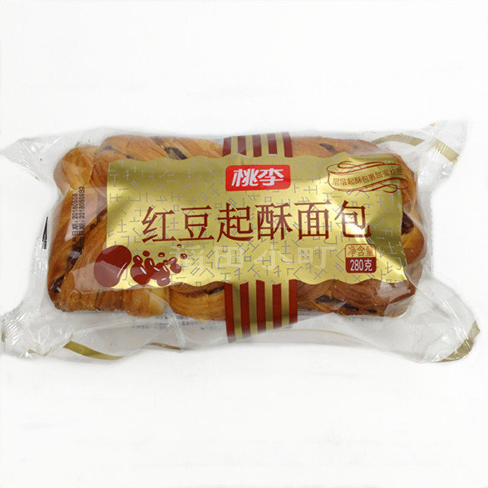 沈阳桃李红豆起酥面包280g营养早餐面包切片面包多省包邮