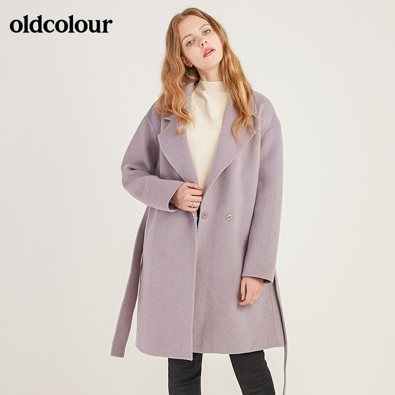 oldcolour商场同款欧珂冬季新款大衣毛呢外套m43156366毛呢外套