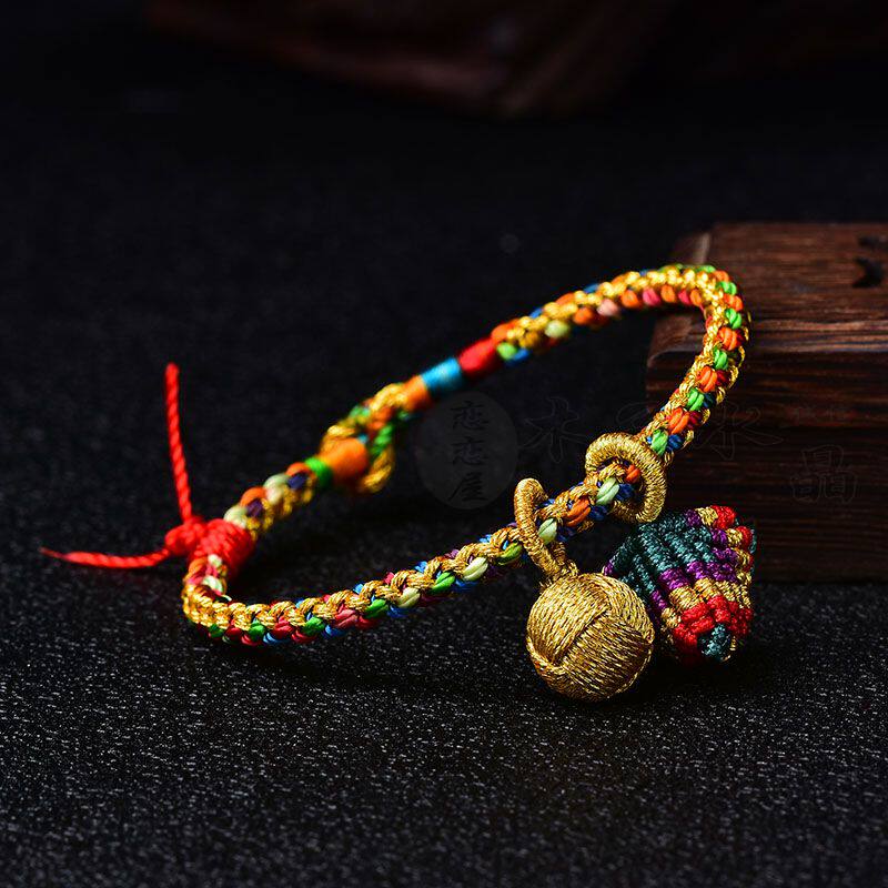 端午节五彩手链儿童宝宝粽子手工编织手绳五色手链