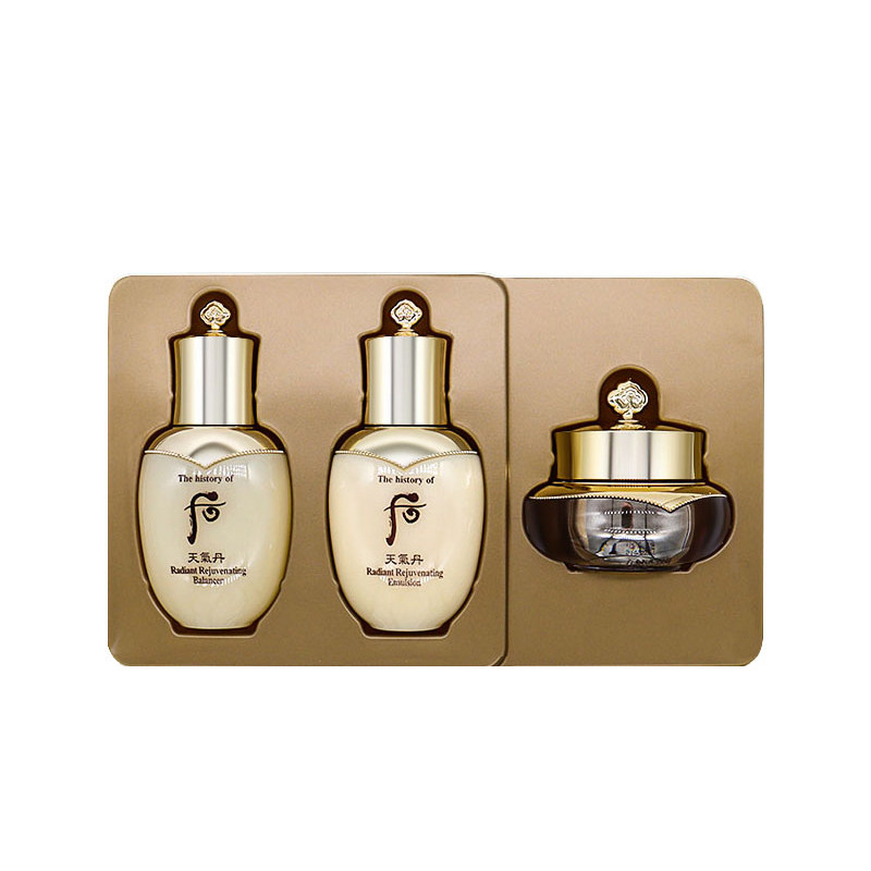 whoo后天气丹小样花献三件套装 正品 水乳霜中样保湿 紧致护肤品套盒