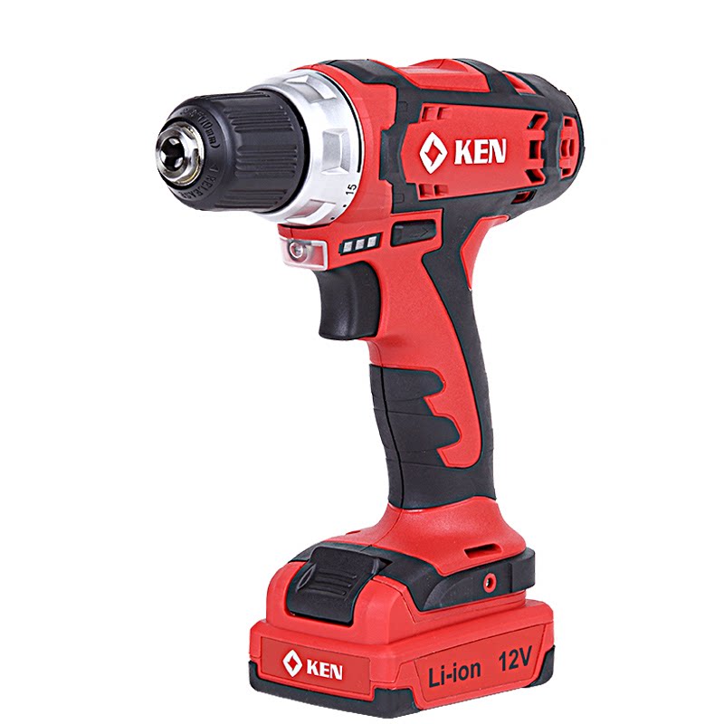 ken锐奇12v锂电钻bl6212hb家用多功能充电式手电钻电池裸机电工具
