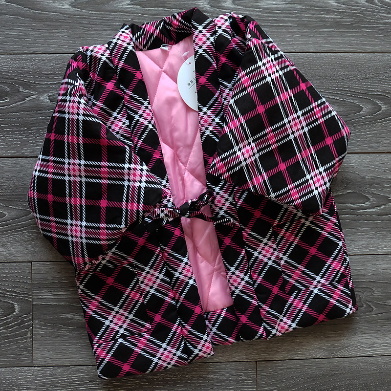 棉袄日本拆标外侧棉内保暖绗缝儿童家居服上装