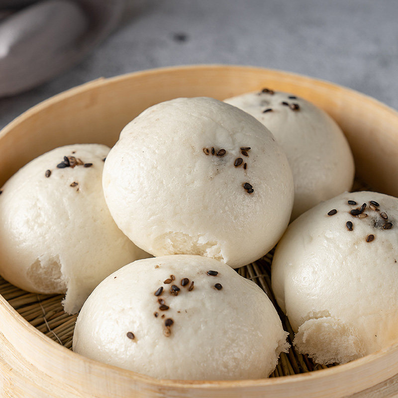 五丰冷食麻蓉芝麻麻包流沙包子整箱手工馒头包点