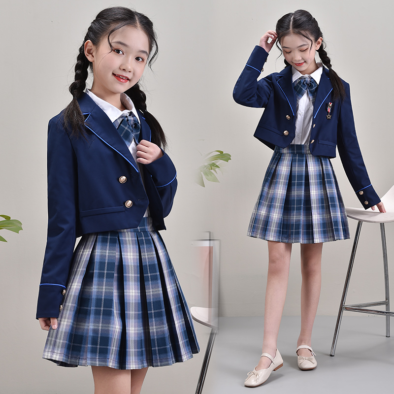 女童儿童三件校园中大小学生校服洋气jk新款套装
