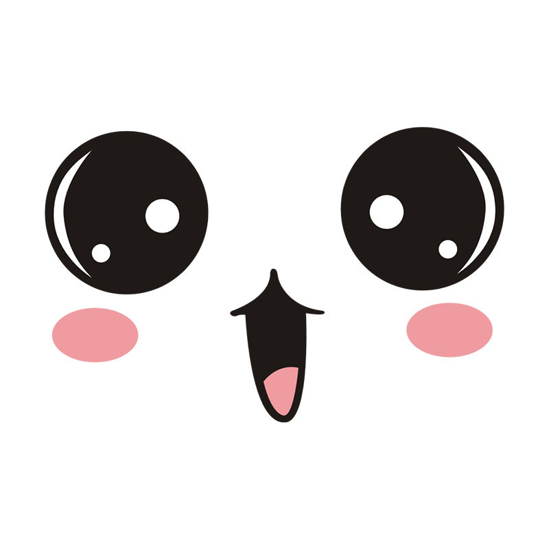 雅迪摩托车贴纸超萌可爱卡通表情装饰电动电动车电动车贴