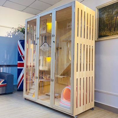 抢券活动仅剩00:00:00实木猫别墅猫舍猫笼猫房子家用两层三层大型猫窝