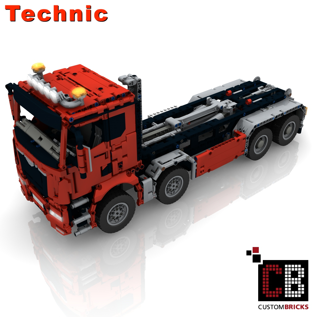 moc84549国产积木兼容乐高高科技8x4翻斗自卸卡车塑料积木