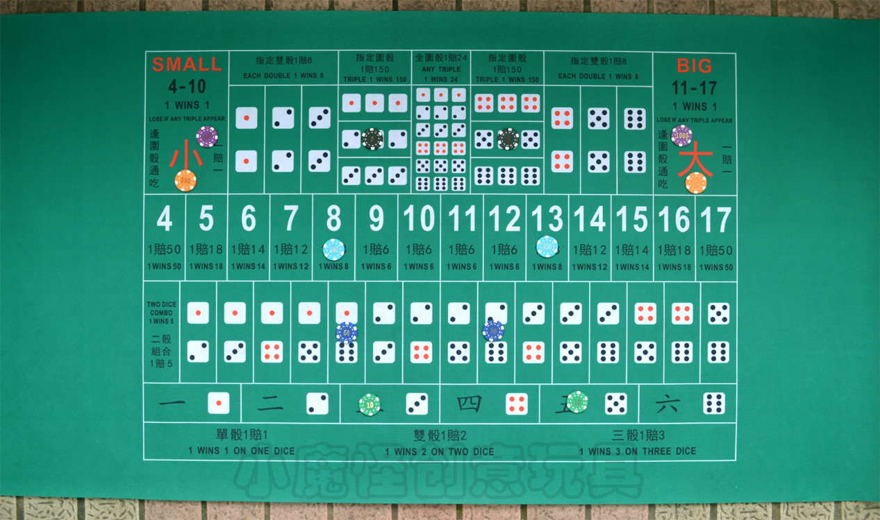 大小骰宝桌布台布大号骰子澳门bosic90cm桌布
