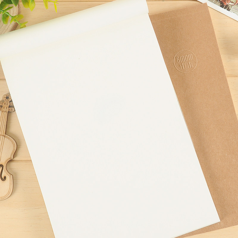 本木生活32k牛皮纸空白b5笔记本学生草稿本速写素描画空白厚本子