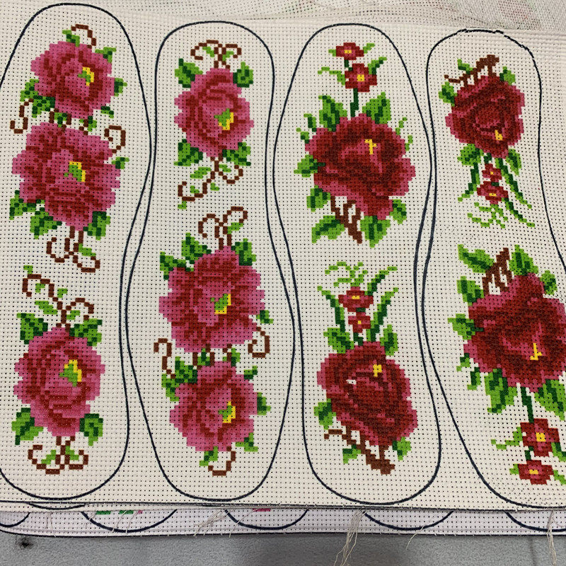 十字绣鞋垫印花半成品绣布手工diy厂家直销绣花鞋垫