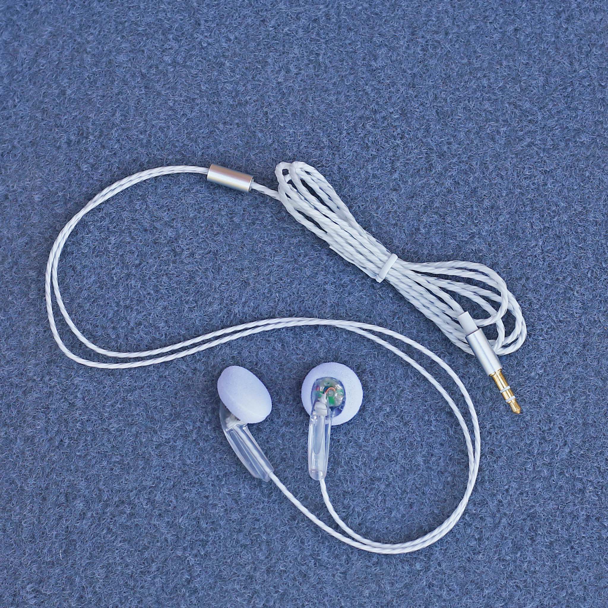 定制diy耳机平头耳塞白色有线发烧耳机
