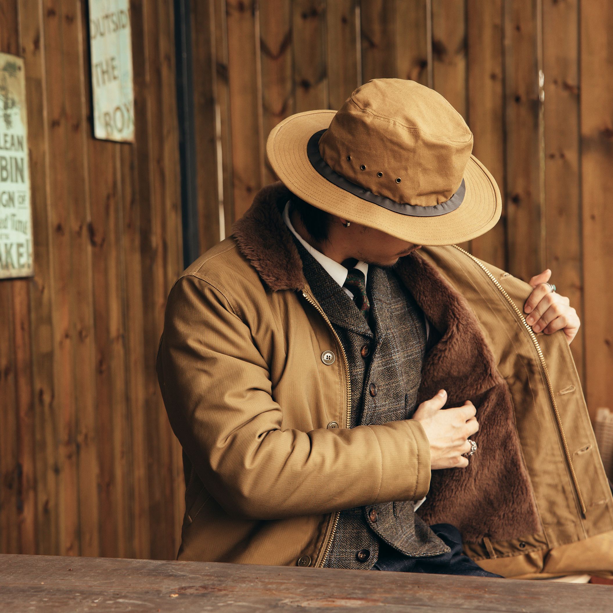 红风 N1甲板服海军夹克男军装男秋冬宽松加厚工装棉服羊羔毛外套