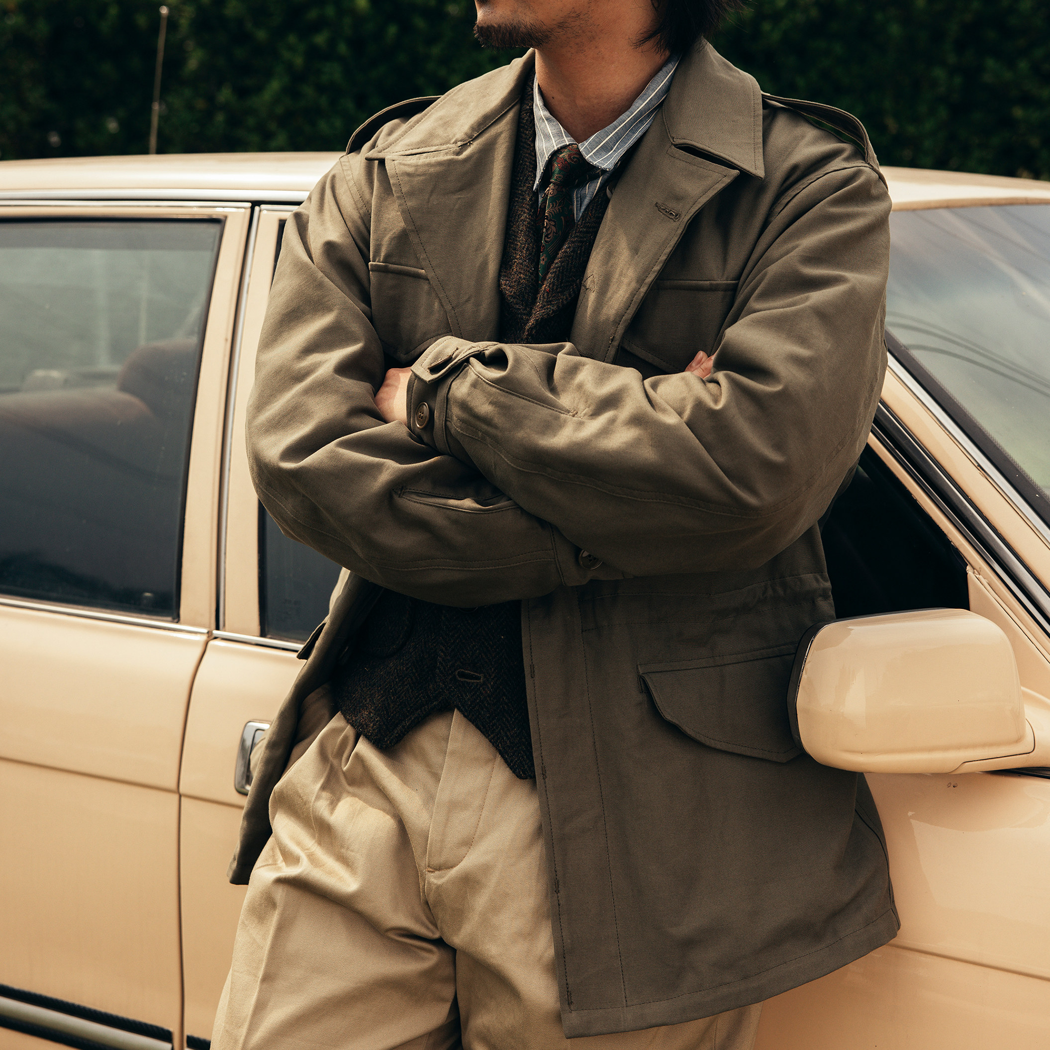 红风m43外套防风野战风衣美军二战经典复古夹克