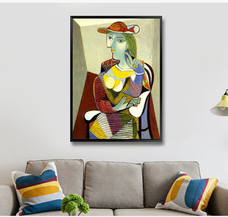 印象派艺术画梦名画毕加索装饰画玄关油画客厅挂画现代装饰画