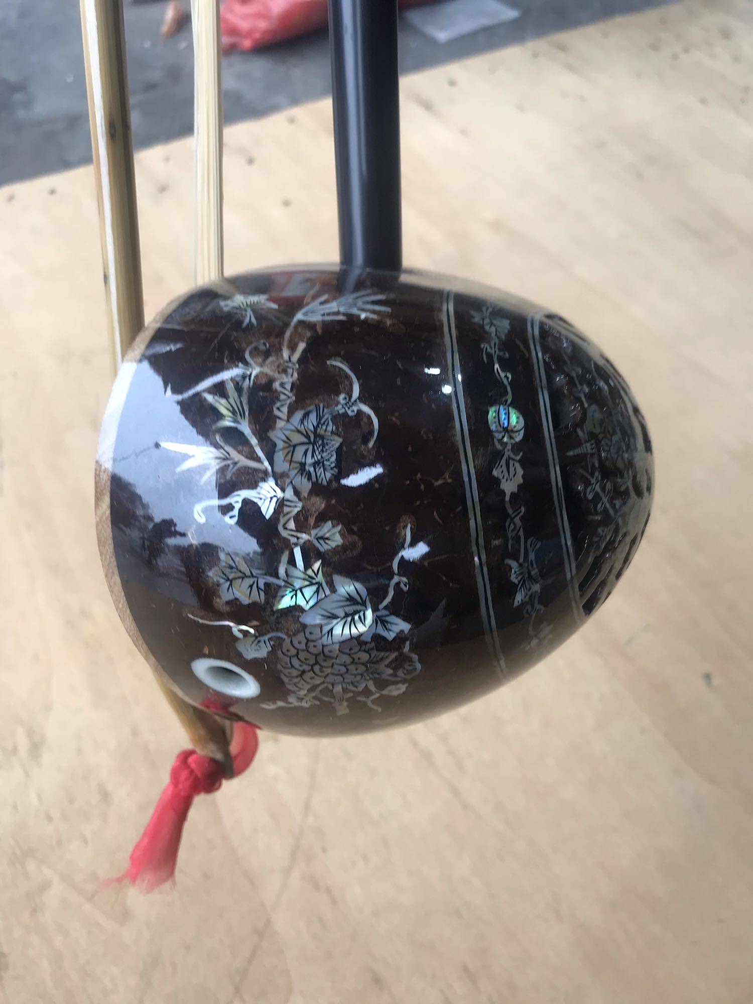 潮州乐器贝雕专业椰胡高级软盒琴弦松香其它民族乐器