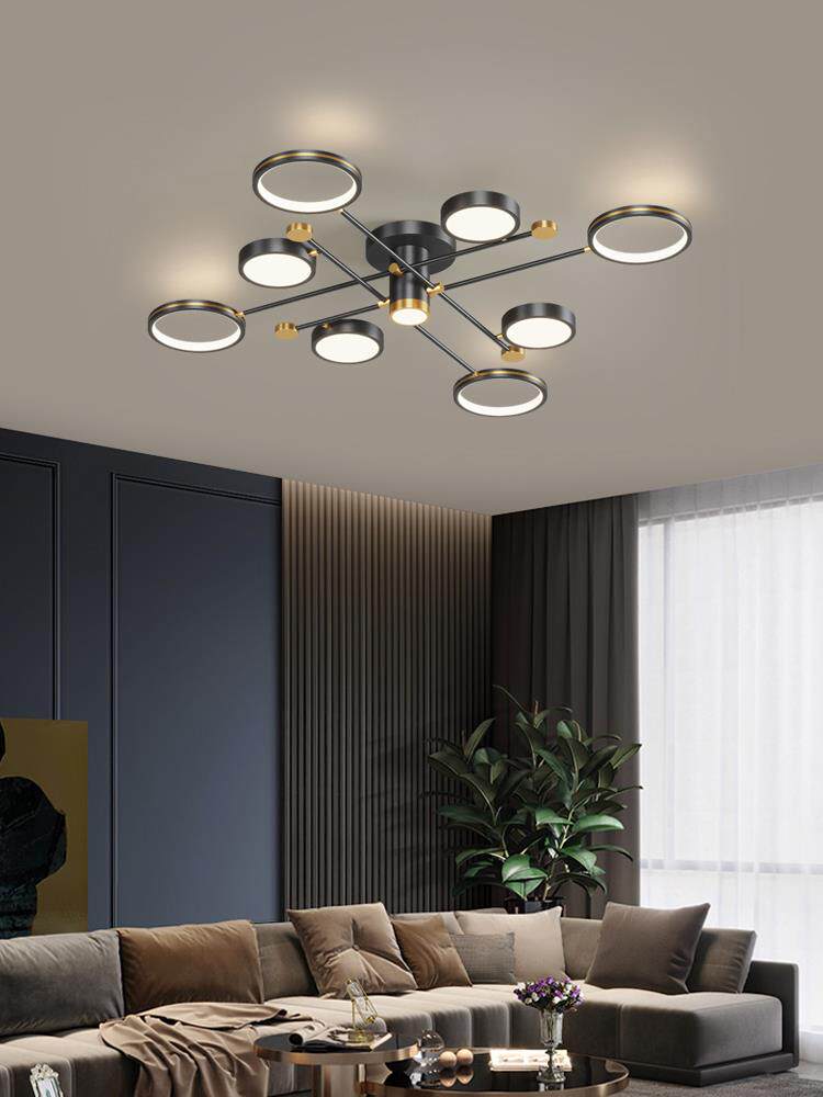 客厅2021年新款北欧轻奢现代简约吸顶吸顶灯灯具组合usb灯