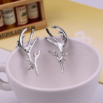 男女新年礼品文艺复古麋鹿鹿角衬衫胸针领针胸针