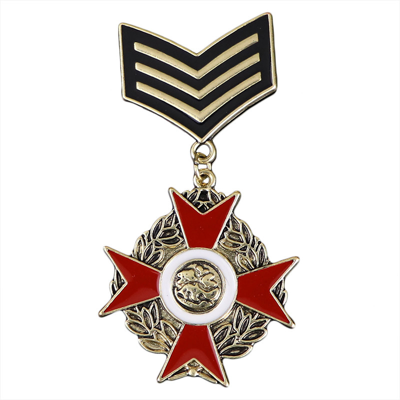 欧美复古个性金属徽章英伦海军风勋章胸针潮男胸针