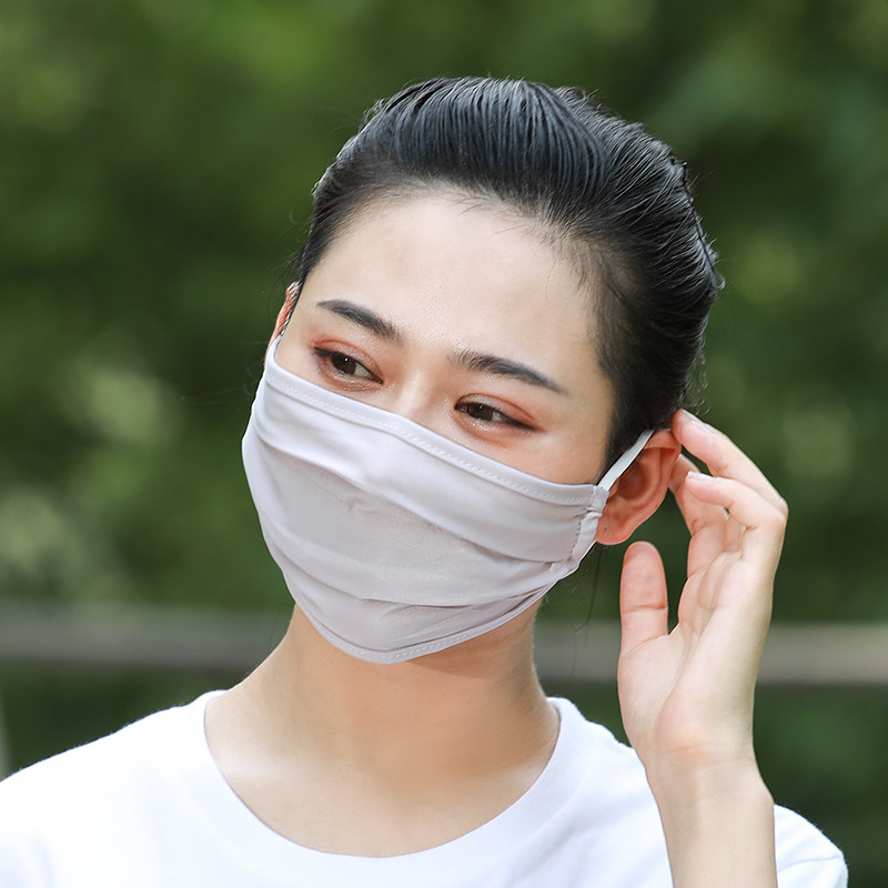 超薄薄冰丝布口鼻男女防尘透气可洗防紫外线防风口罩