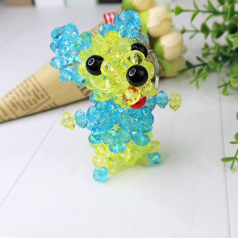 串珠成品十二生肖老鼠钥匙挂件手工编织鼠年小玩其他diy饰品配件