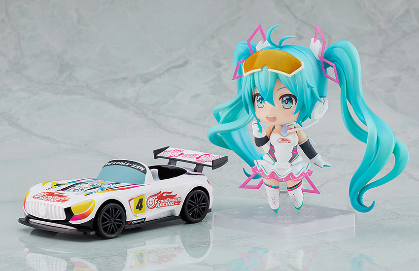 初音未来现货手办童萌会赛车初音gsr粘土人miku2021ver