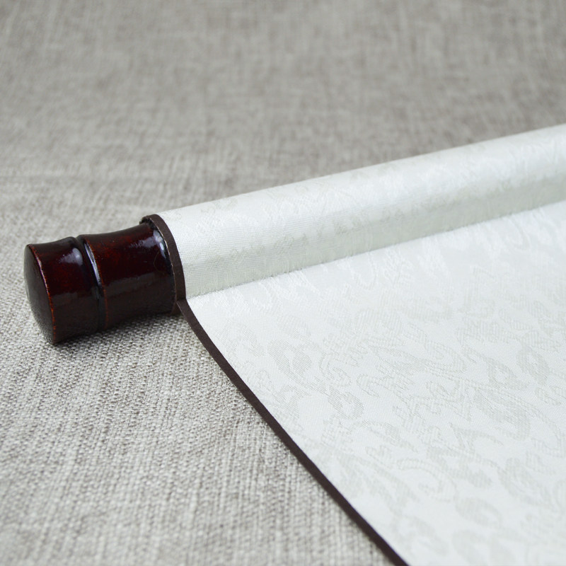 空白三尺中堂国画书法挂画卷轴绫画装裱绫精宣纸