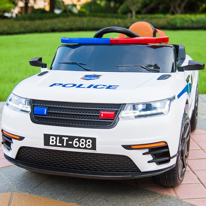 警车儿童电动四轮可坐人汽车遥控1-3岁男女宝宝儿童电动车