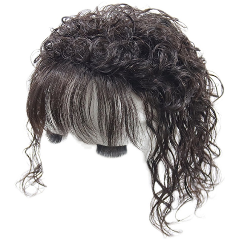 假发片女头顶盖白发蓬松修脸补发顶真中老年妈妈卷发片