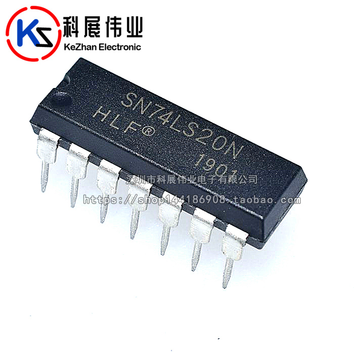 sn74ls20n引脚图,sn74ls20n 直插hd74ls20p sn74ls20n 74ls20 dip-14 逻辑芯片/二